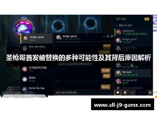 圣枪哥首发被替换的多种可能性及其背后原因解析